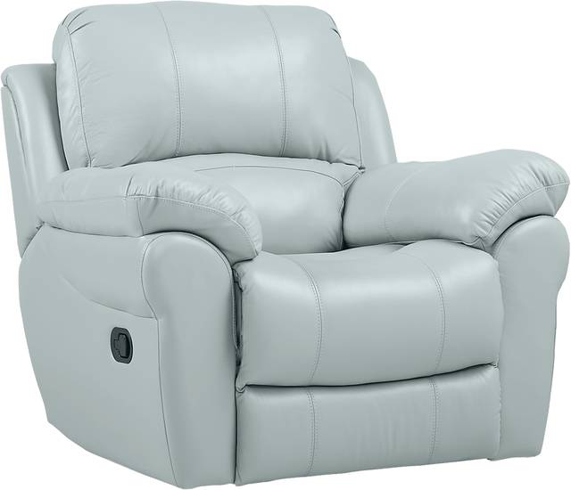 Vercelli Aqua Leather 3 Pc Living Room with Reclining Sofa - Thumbnail - Image 10