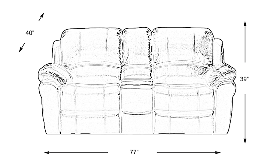 Vercelli Leather Power Reclining Loveseat
