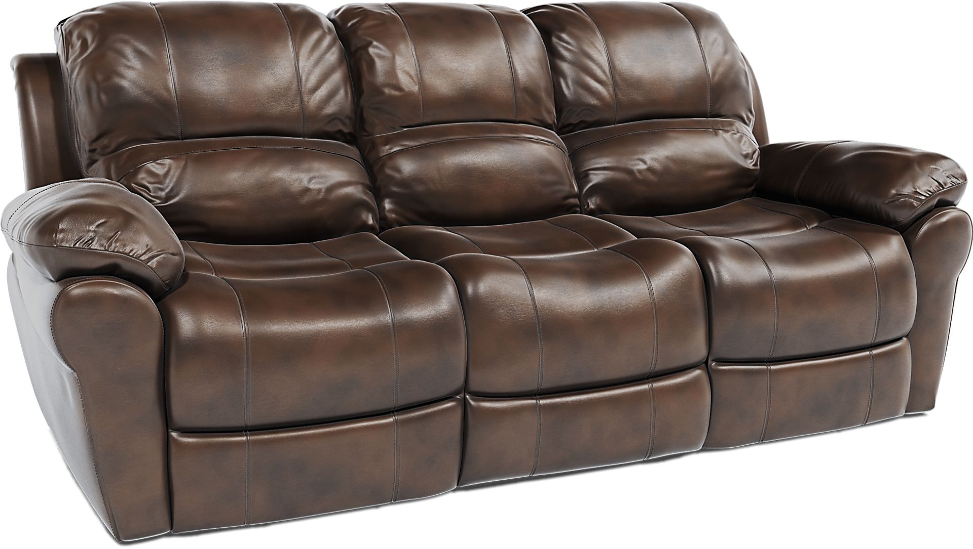 Vercelli Brown Leather Power Reclining Sofa - Image 2