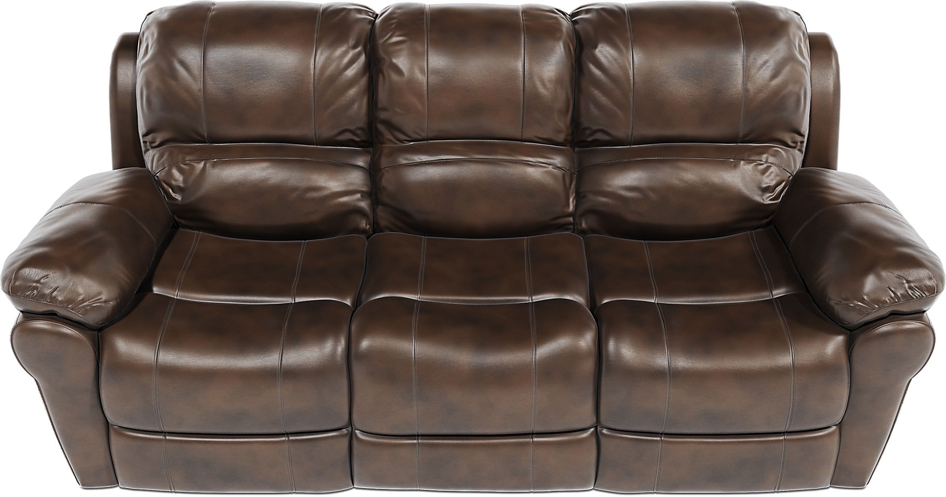 Vercelli Brown Leather Power Reclining Sofa - Image 3