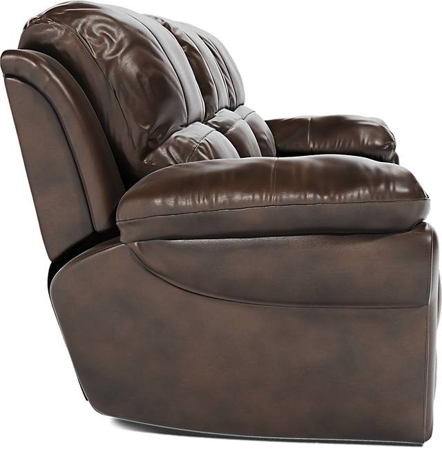 Vercelli Brown Leather Power Reclining Sofa - Thumbnail - Image 4