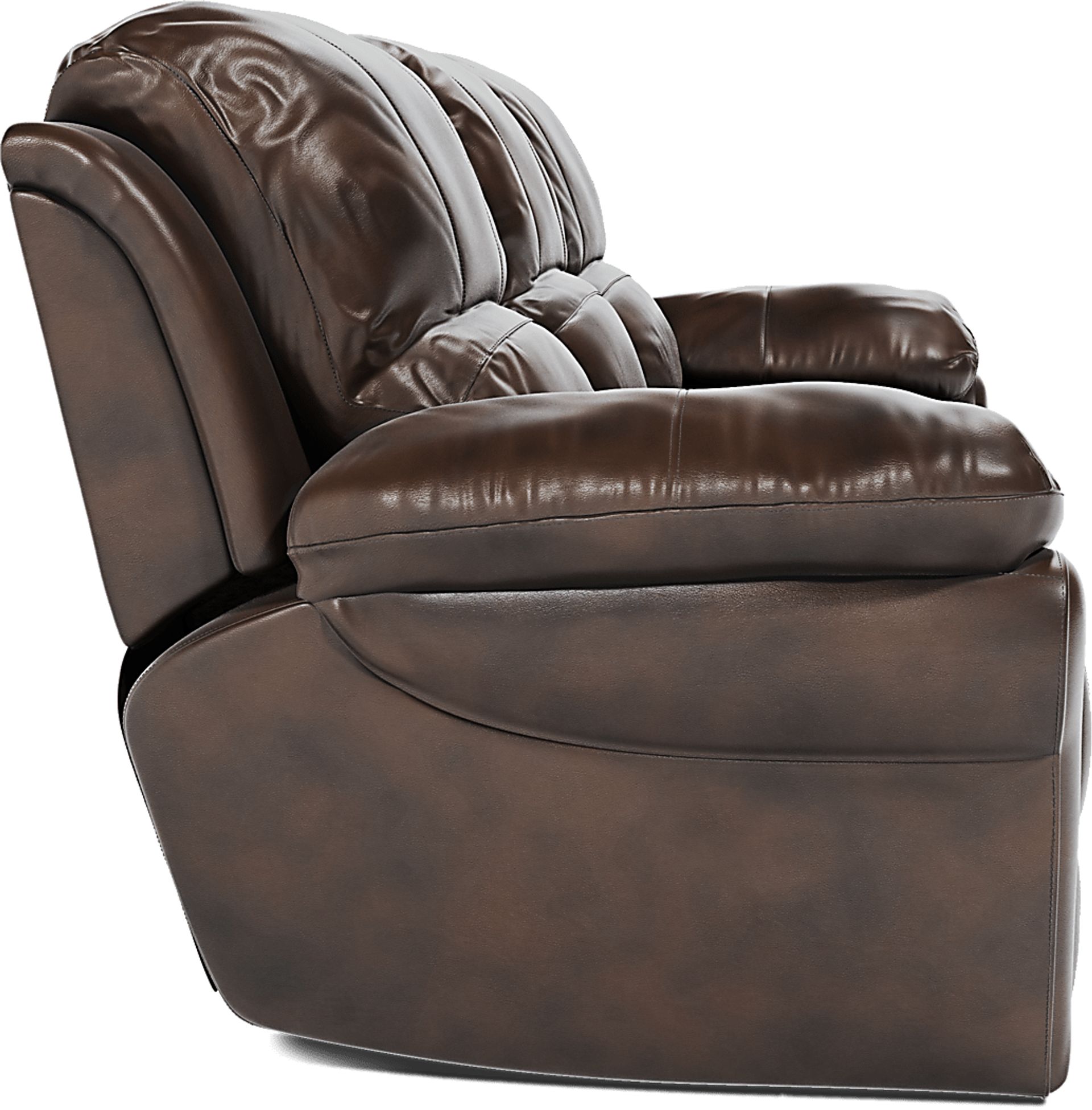 Vercelli Brown Leather Power Reclining Sofa - Image 4