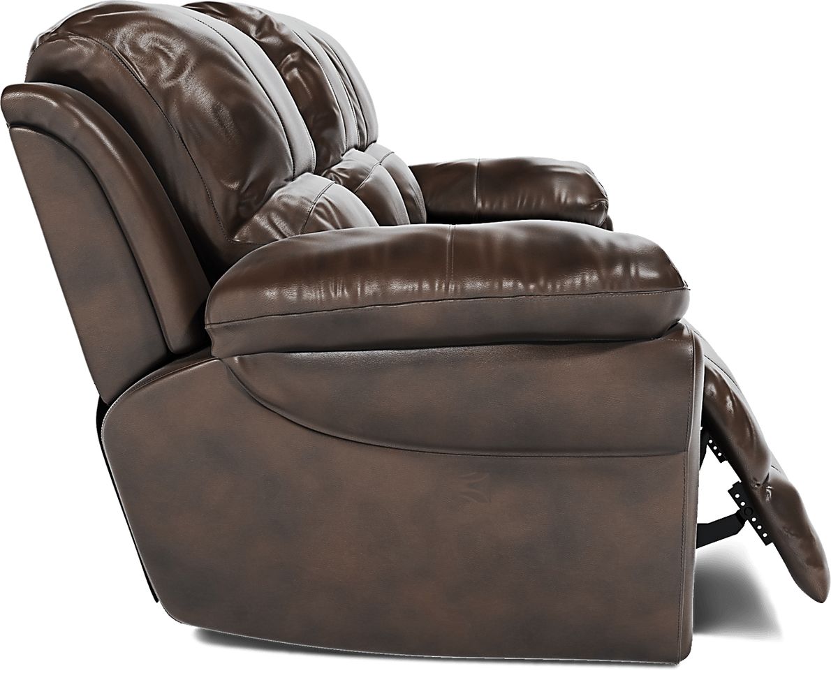 Vercelli Brown Leather Reclining Sofa Rooms To Go