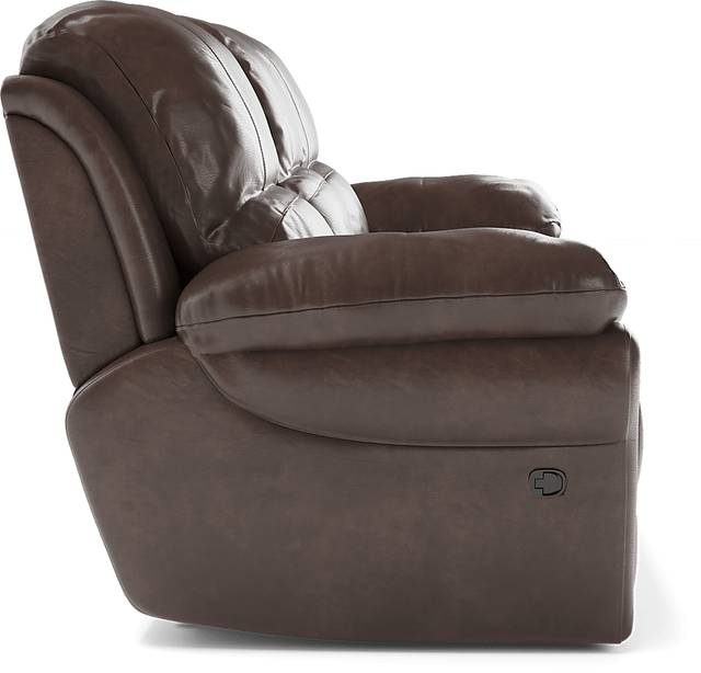 Vercelli Brown Leather 3 Pc Living Room with Reclining Sofa - Thumbnail - Image 4