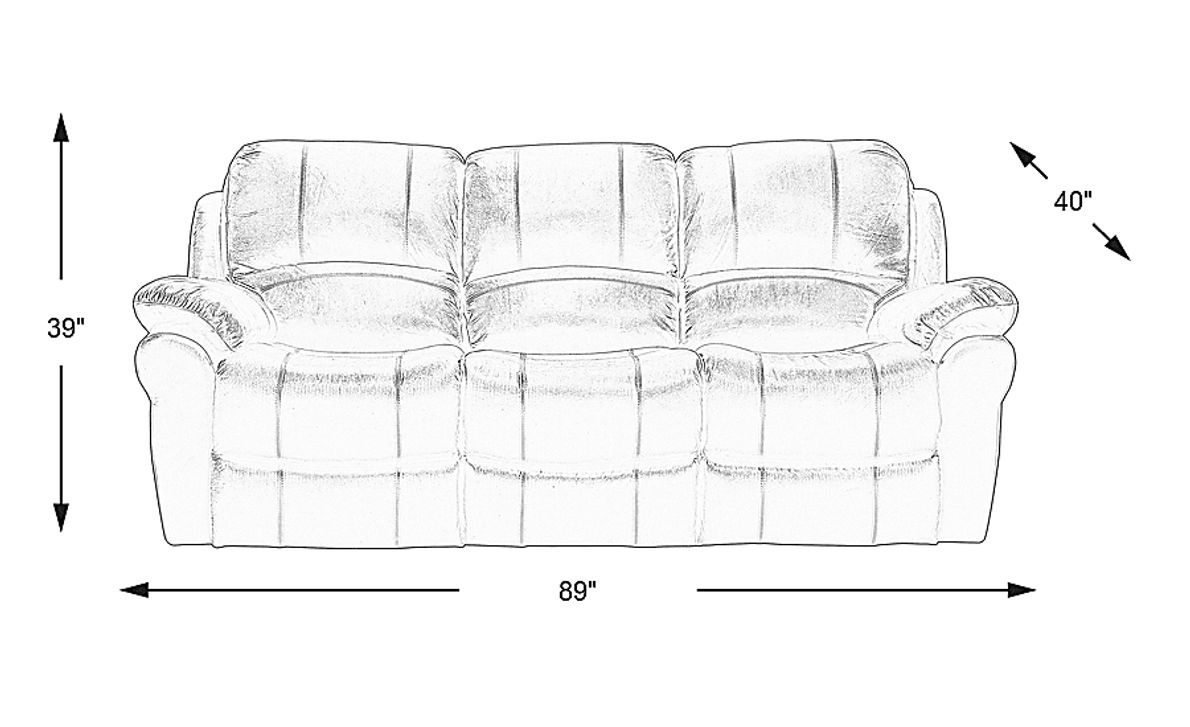Vercelli Leather Non-Power Reclining Sofa