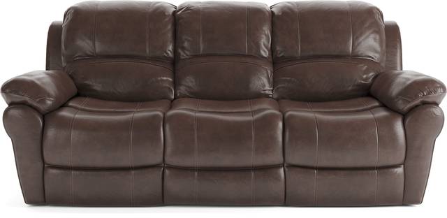 Vercelli Brown Leather 3 Pc Living Room with Reclining Sofa - Thumbnail - Image 2