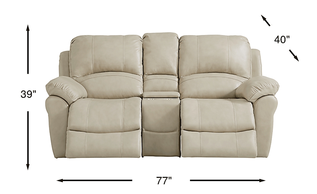 Vercelli Leather Power Reclining Loveseat