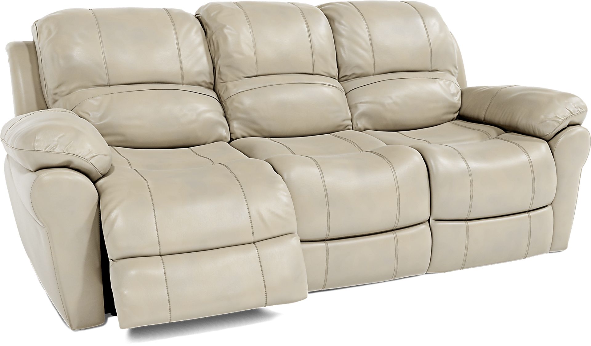 Vercelli Stone Leather Power Reclining Sofa - Image 6