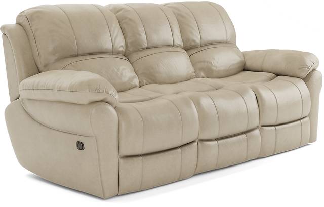 Vercelli Stone Leather Power Reclining Sofa - Thumbnail - Image 2
