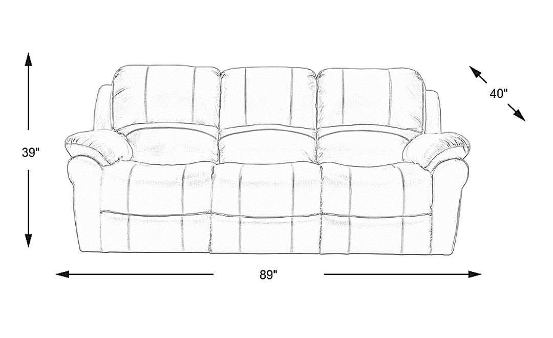 Vercelli Leather Power Reclining Sofa