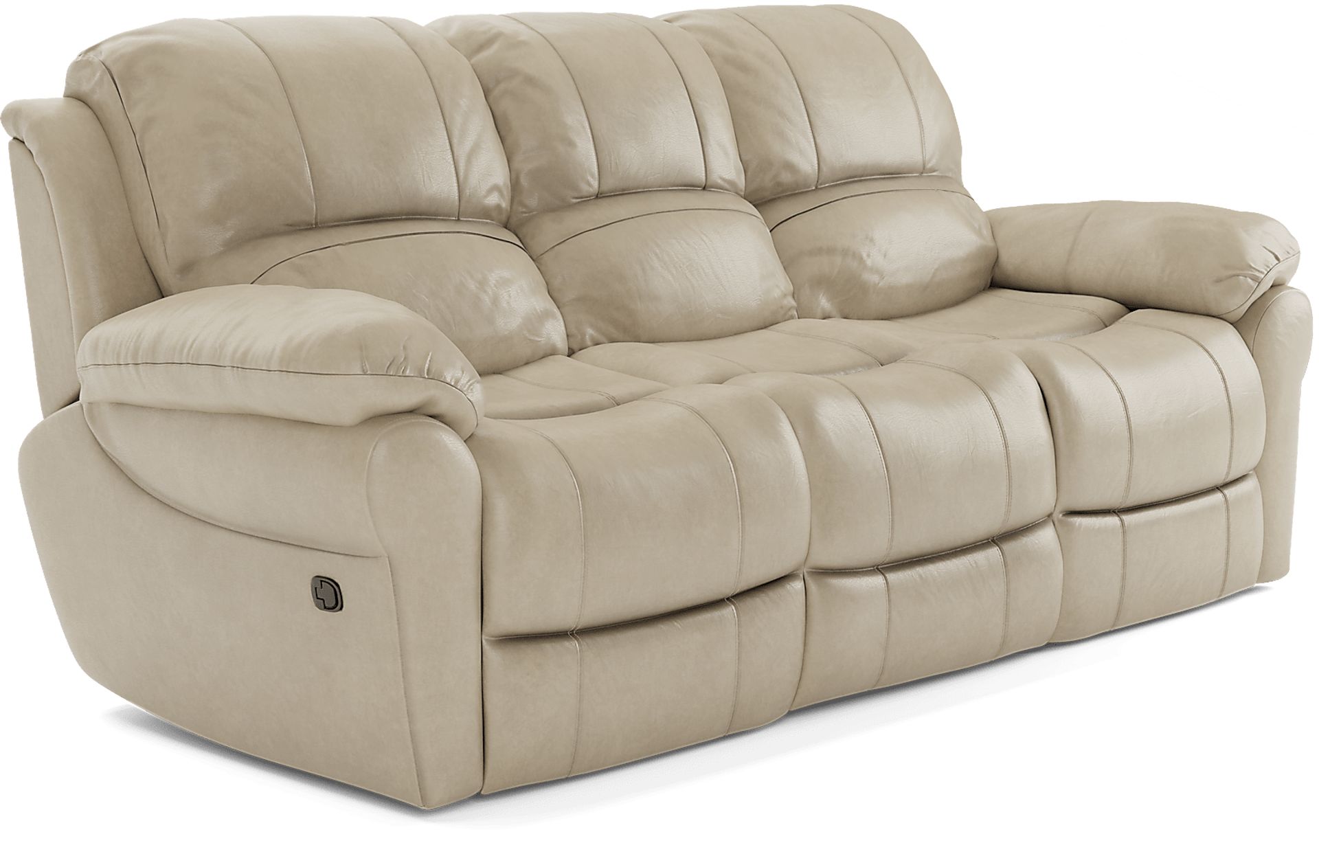 Vercelli Stone Leather 2 Pc Living Room with Reclining Sofa - Image 3