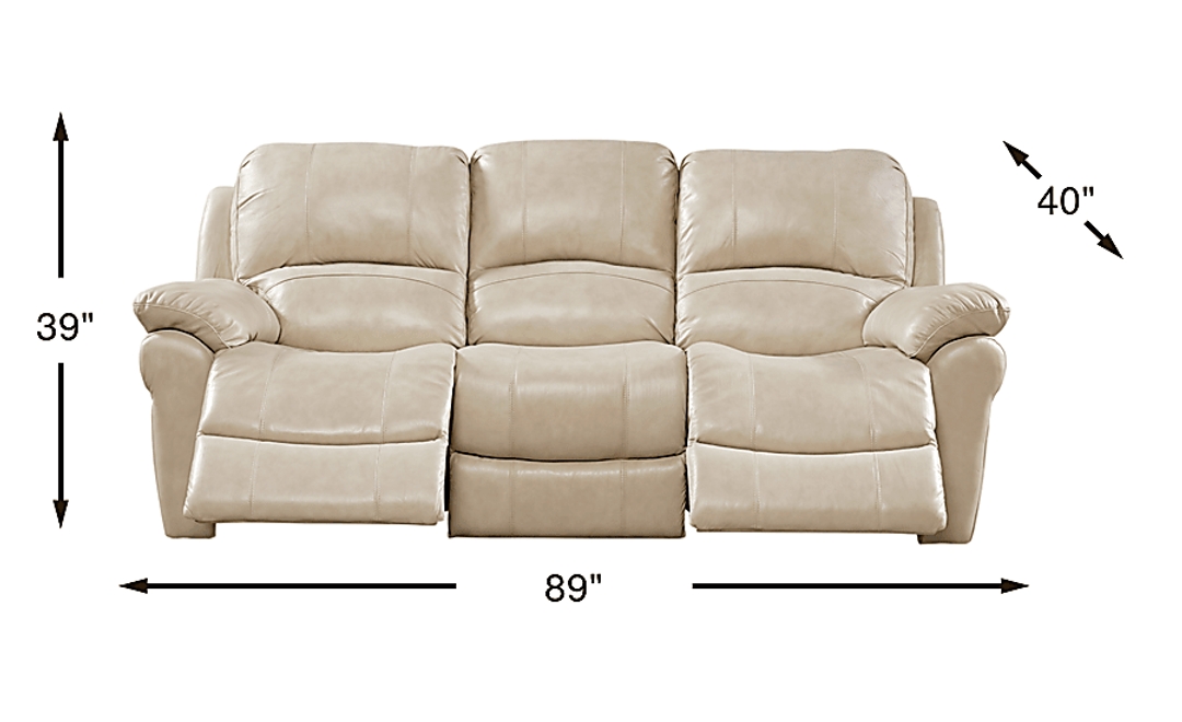 Vercelli Leather Non-Power Reclining Sofa