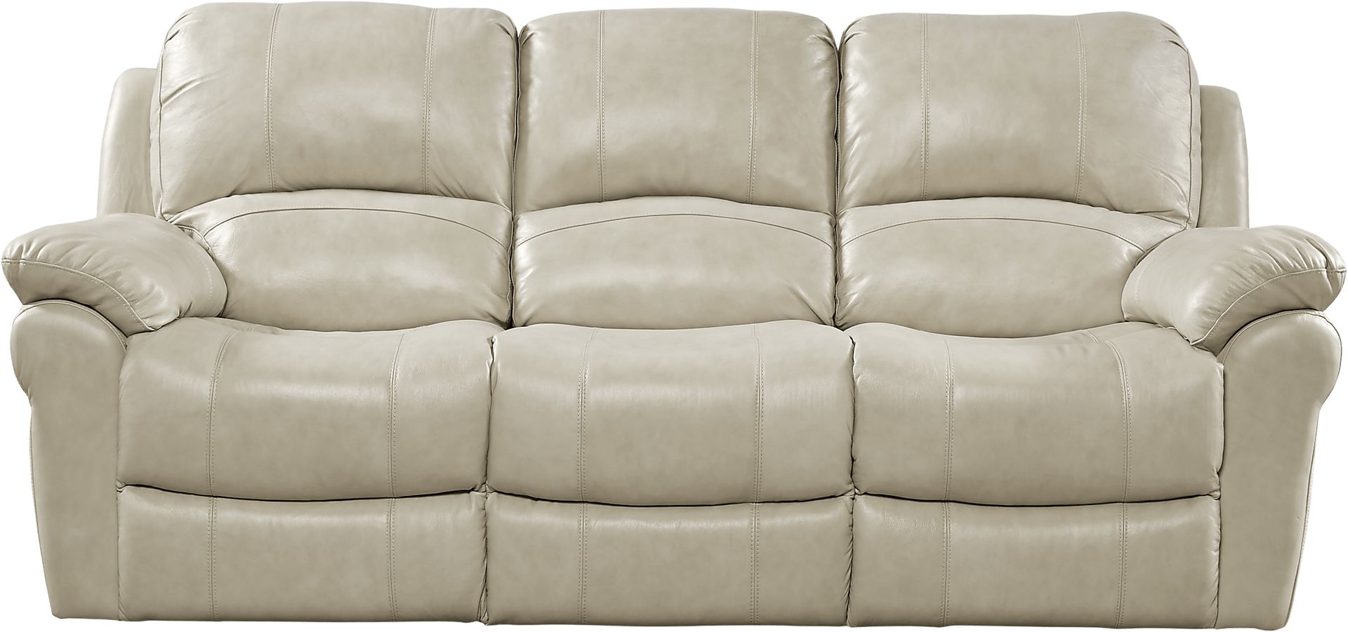 Vercelli Stone Leather 2 Pc Living Room with Reclining Sofa - Image 2
