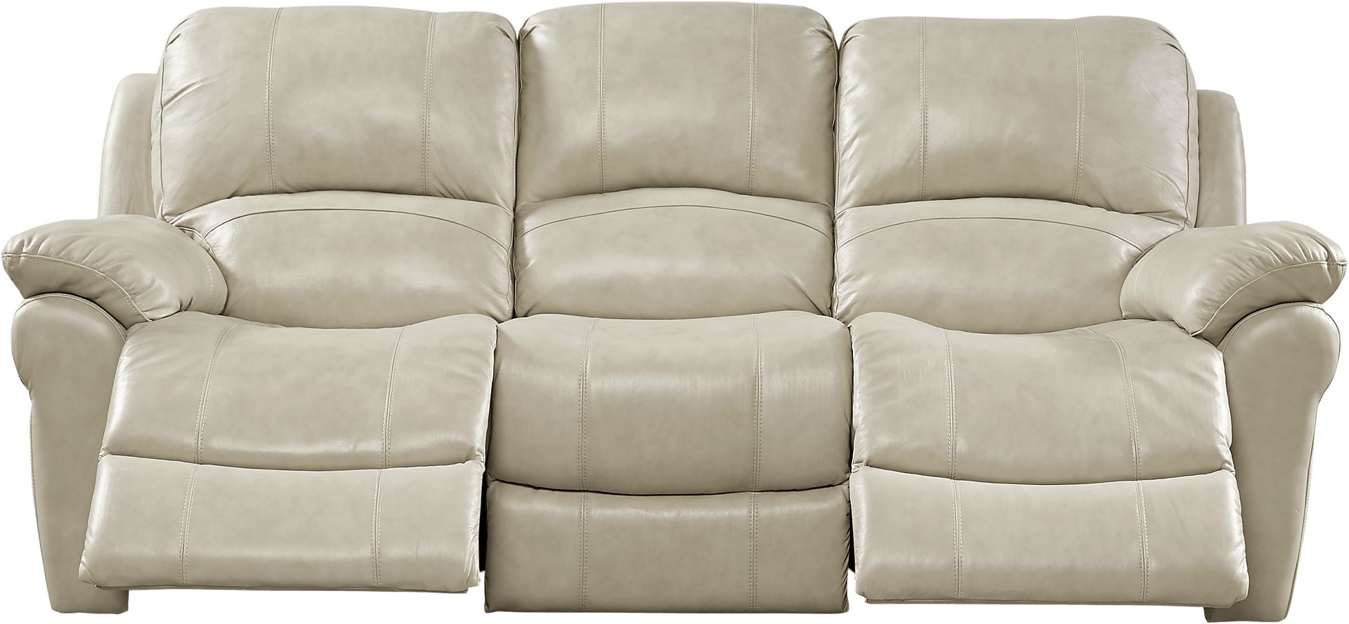 Vercelli Stone Leather 2 Pc Living Room with Reclining Sofa - Image 2
