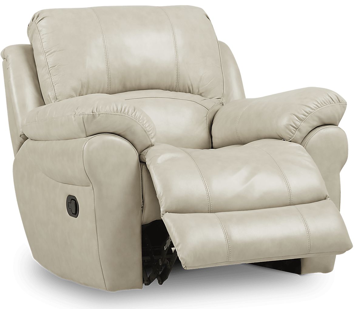 Vercelli Stone Leather Rocker Recliner Rooms To Go