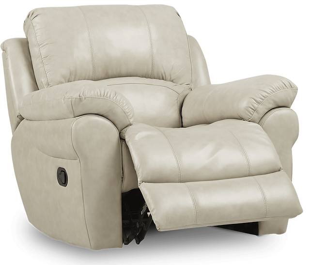 Vercelli Stone Leather Rocker Recliner - Thumbnail - Image 2