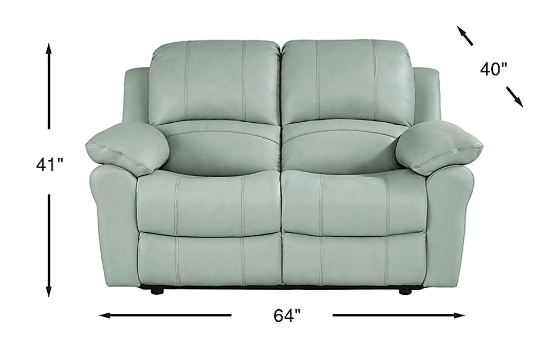 Vercelli Way Leather Stationary Loveseat