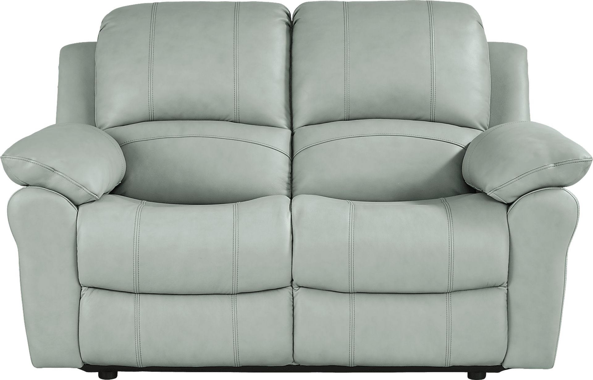 Vercelli Way Aqua Leather 5 Pc Living Room with Reclining Sofa - Image 5