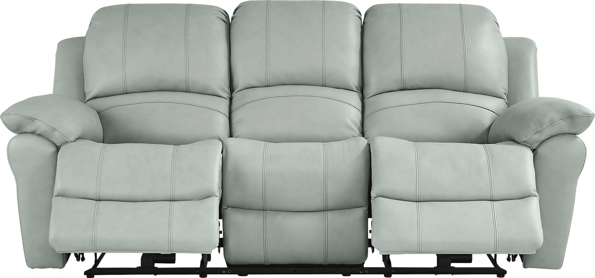 Vercelli Way 3 Pc Aqua Blue Leather Power Reclining Living Room Set