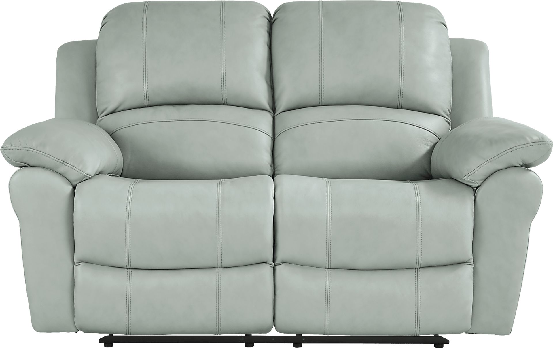 Vercelli Way Aqua Leather 2 Pc Reclining Living Room - Image 6