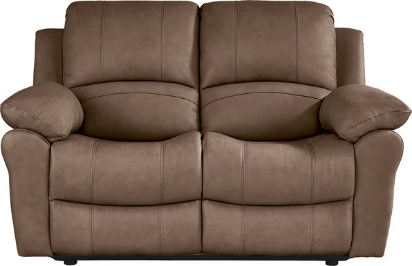 Vercelli Way Brown Leather Loveseat