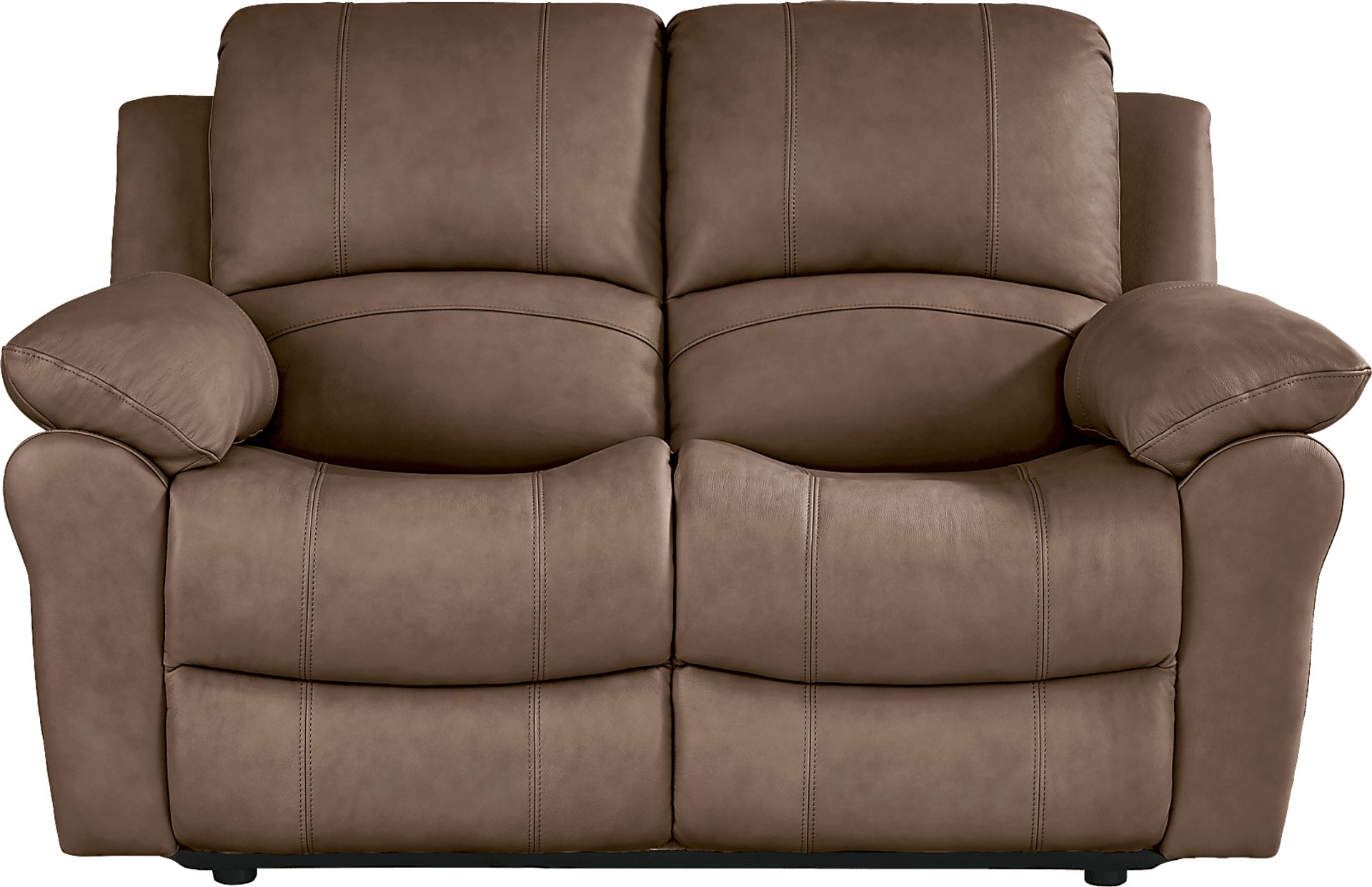 Vercelli Way Brown Leather Loveseat - Image 1