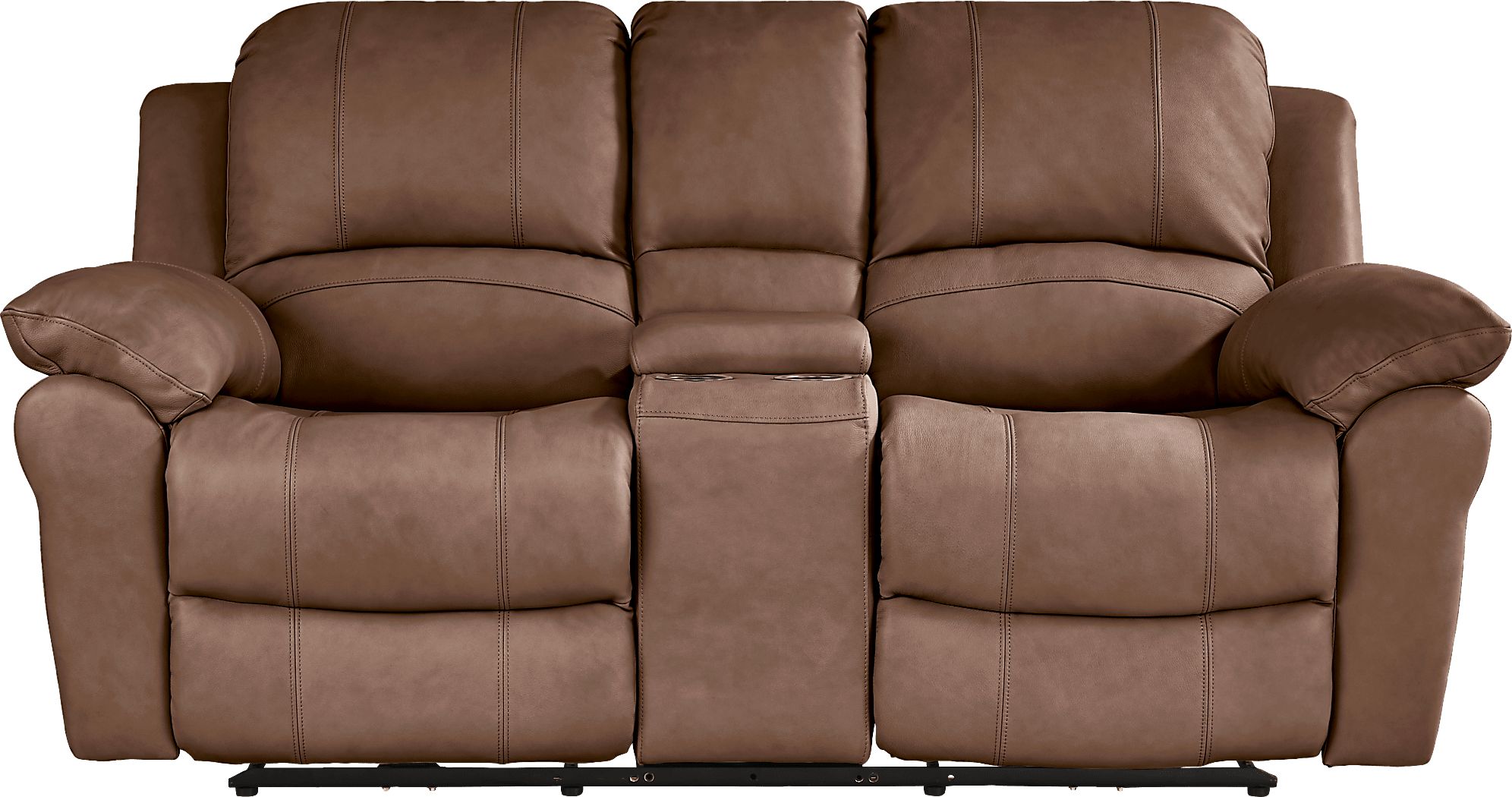 Vercelli Way Leather Power Reclining Console Loveseat
