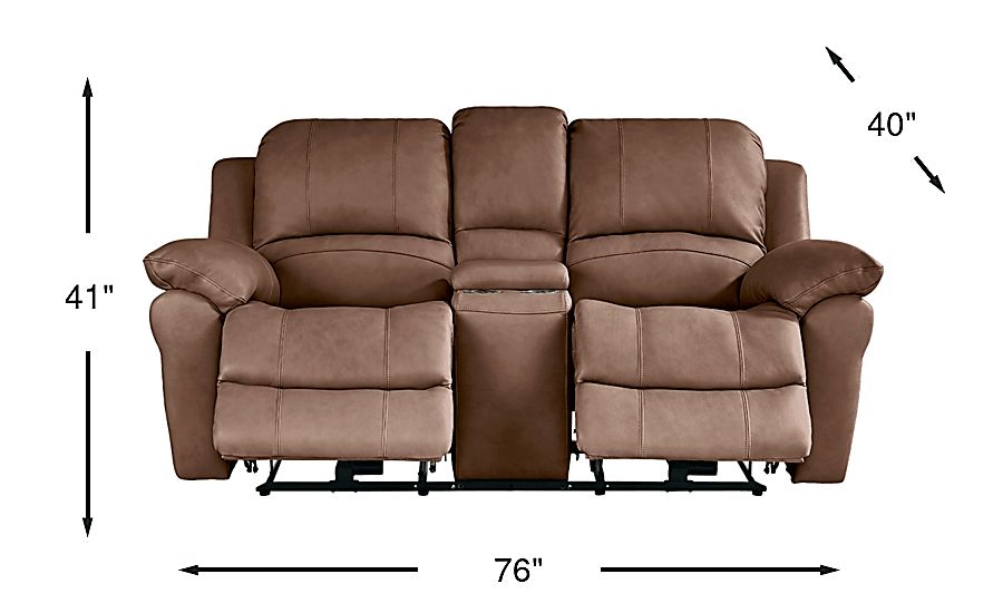 Rooms To Go Vercelli Way Leather Power Reclining Loveseat - Thumbnail 4