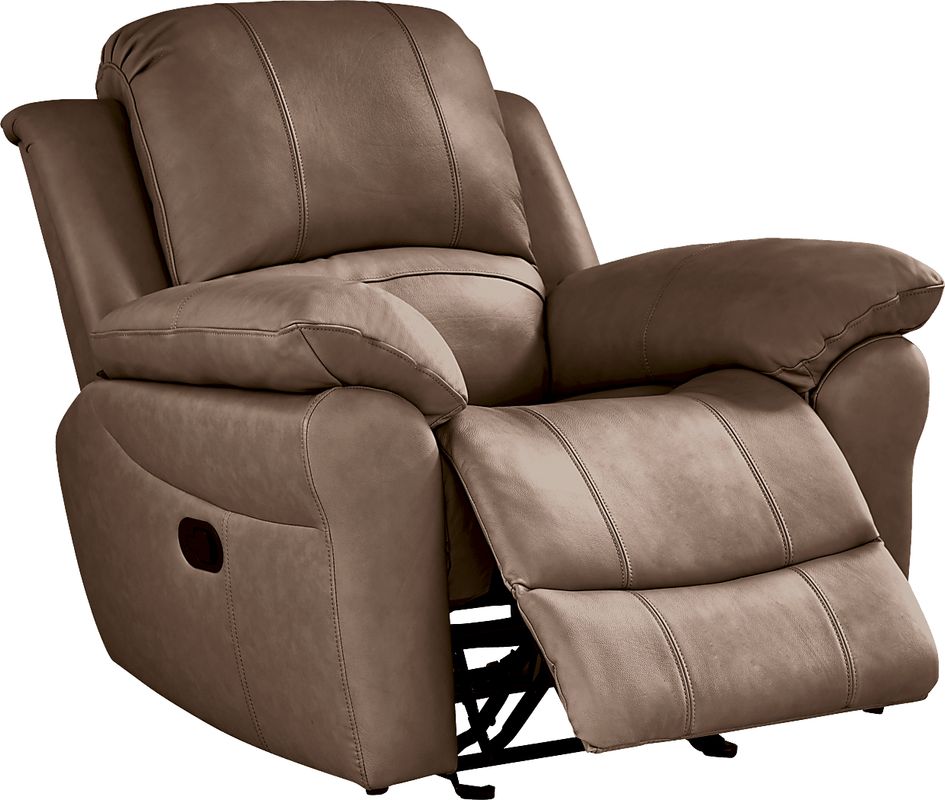 Vercelli Way Brown Leather Rocker Recliner