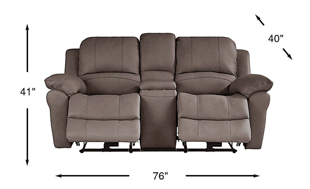 Vercelli Way Leather Power Reclining Loveseat