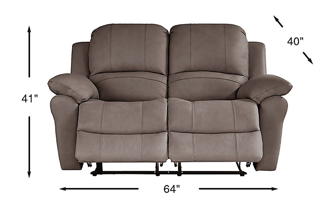 Vercelli Way Leather Non-Power Reclining Loveseat