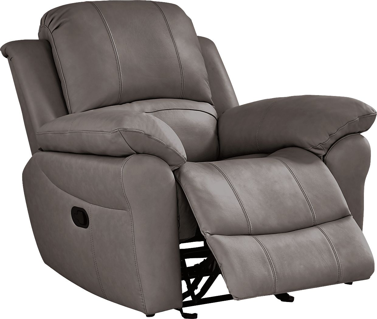 Vercelli Way Gray Leather Rocker Recliner