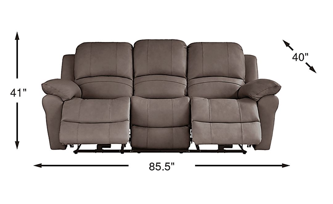 Vercelli Way Leather Non-Power Reclining Sofa
