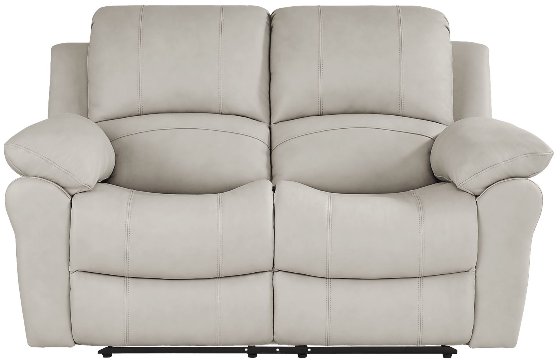 Vercelli Way Stone Leather Reclining Loveseat - Image 3