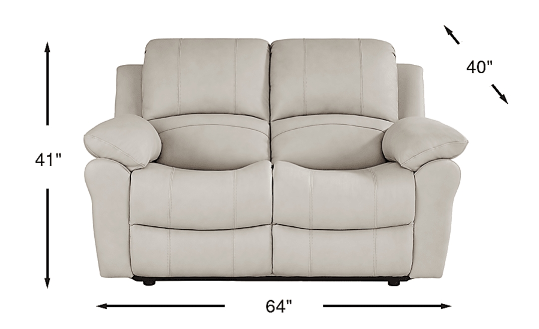 Vercelli Way Leather Stationary Loveseat