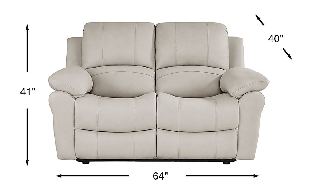 Vercelli Way Leather Stationary Loveseat