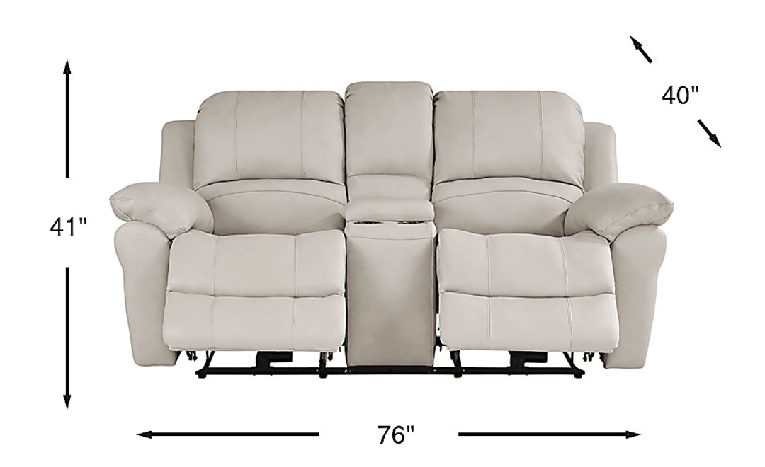 Vercelli Way Leather Power Reclining Loveseat