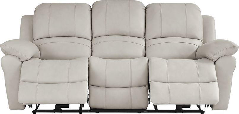 Vercelli Way Stone Leather Power Reclining Sofa