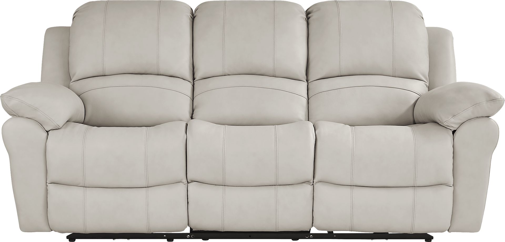 Vercelli Way Stone Leather 5 Pc Living Room with Reclining Sofa - Image 3