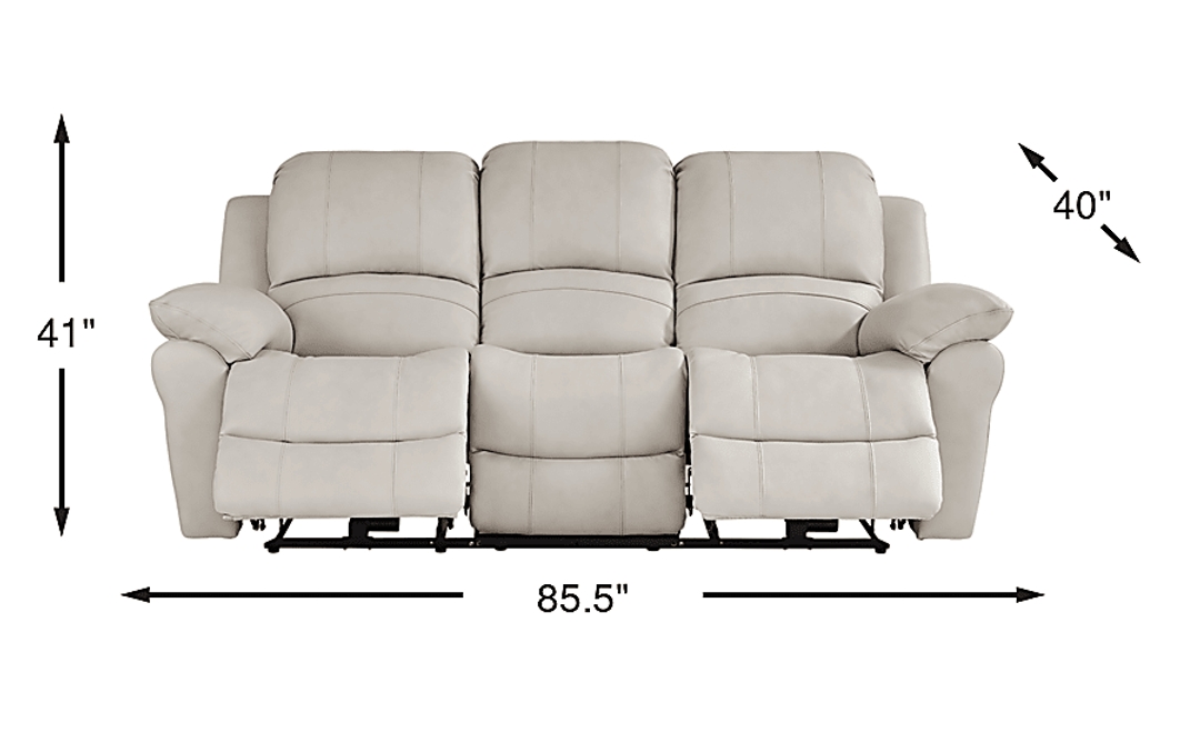 Vercelli Way Leather Non-Power Reclining Sofa