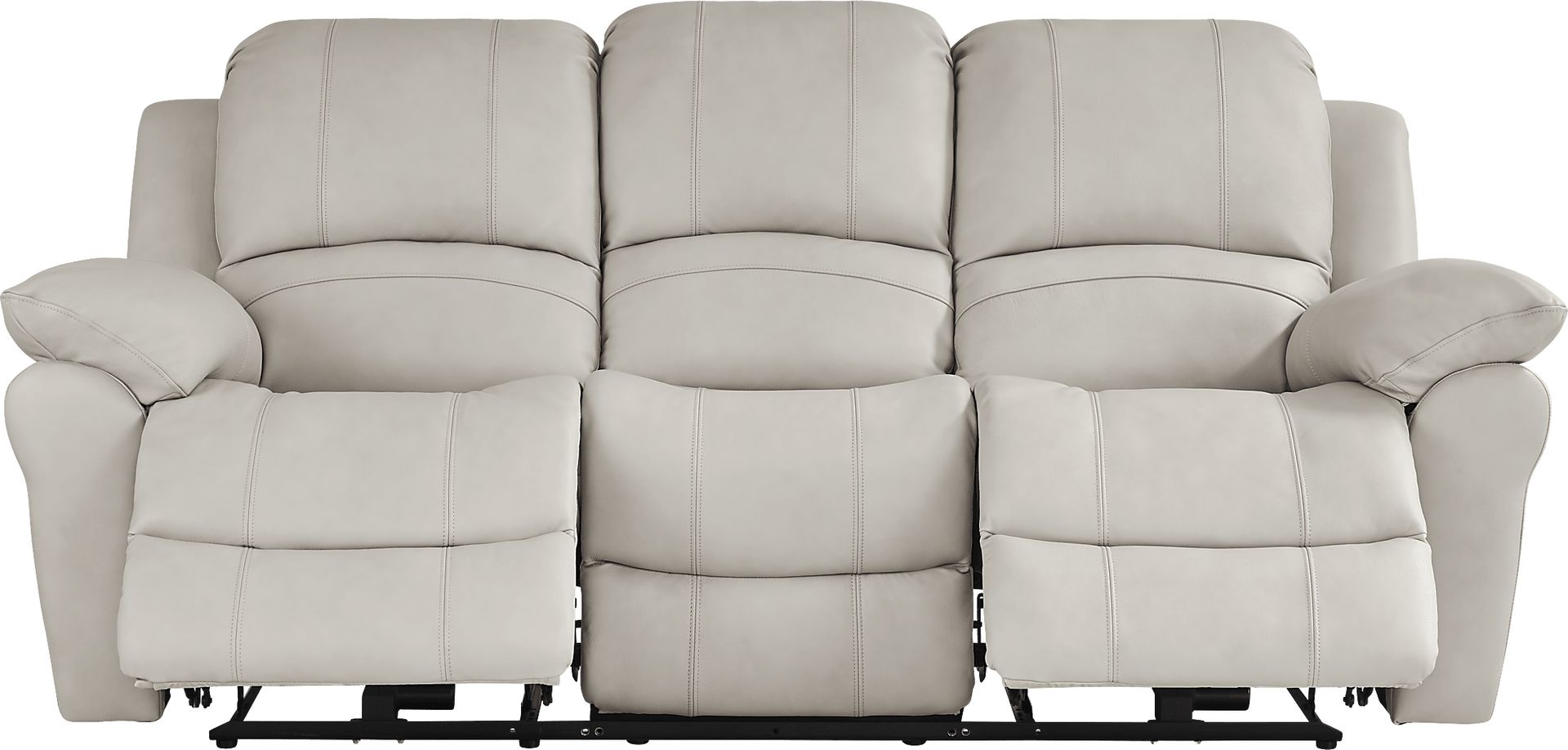 Vercelli Way Stone Leather 5 Pc Living Room with Reclining Sofa - Image 2