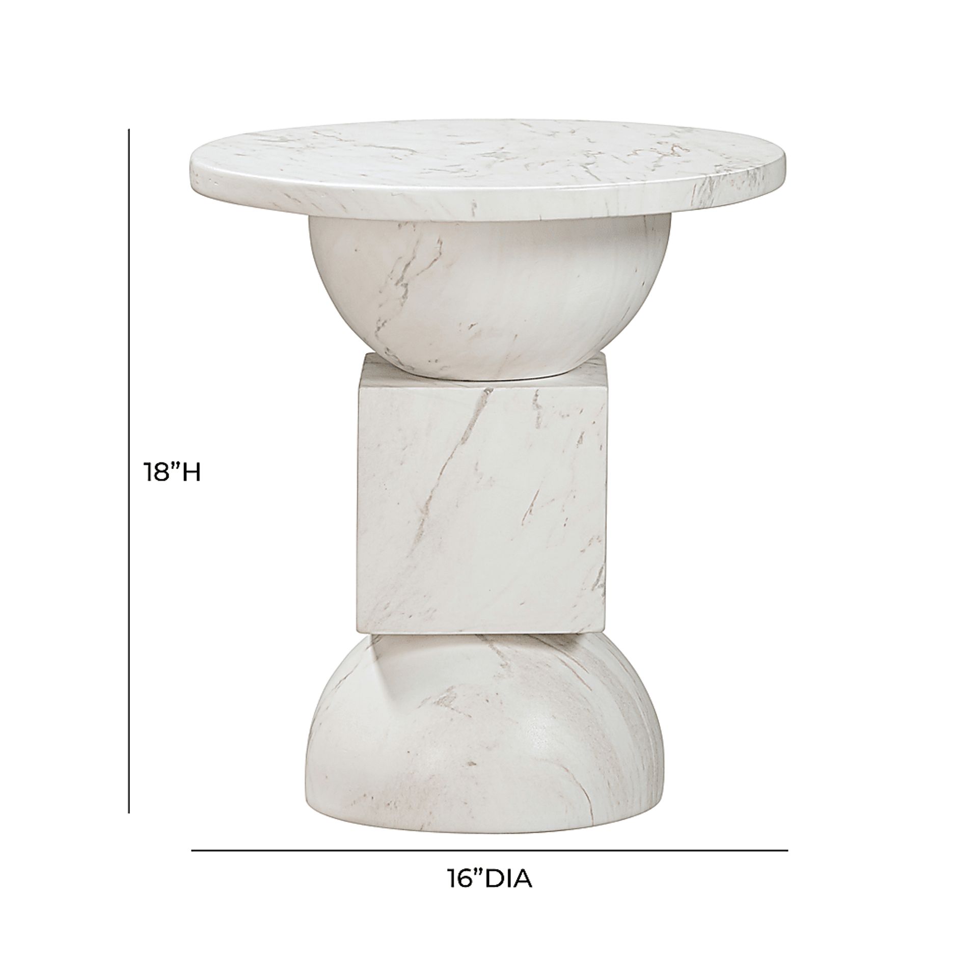 Vercliff White End Table - Image 5