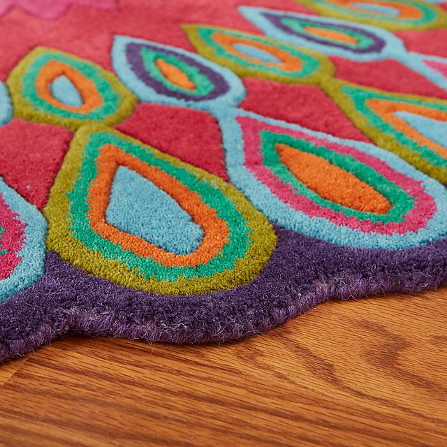Verdare Pink/Multi 7'9 Round Rug - Thumbnail - Image 3