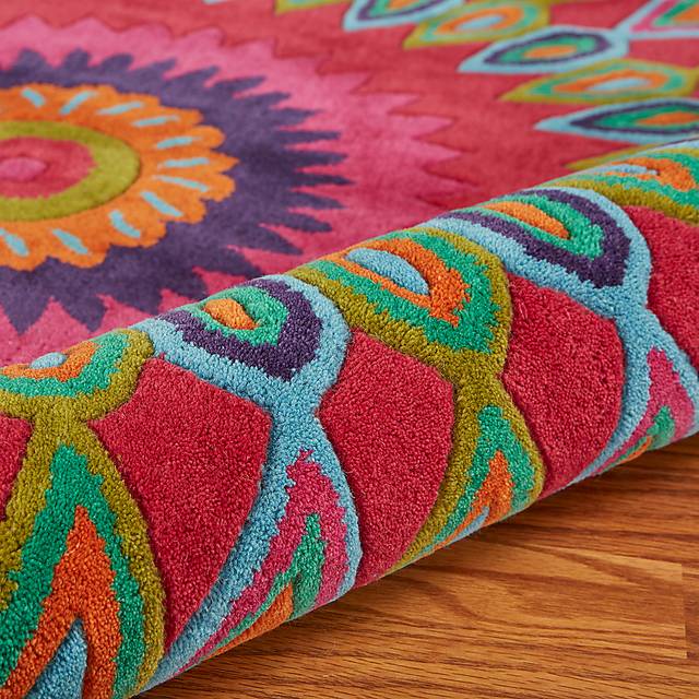 Verdare Pink/Multi 7'9 Round Rug - Thumbnail - Image 4