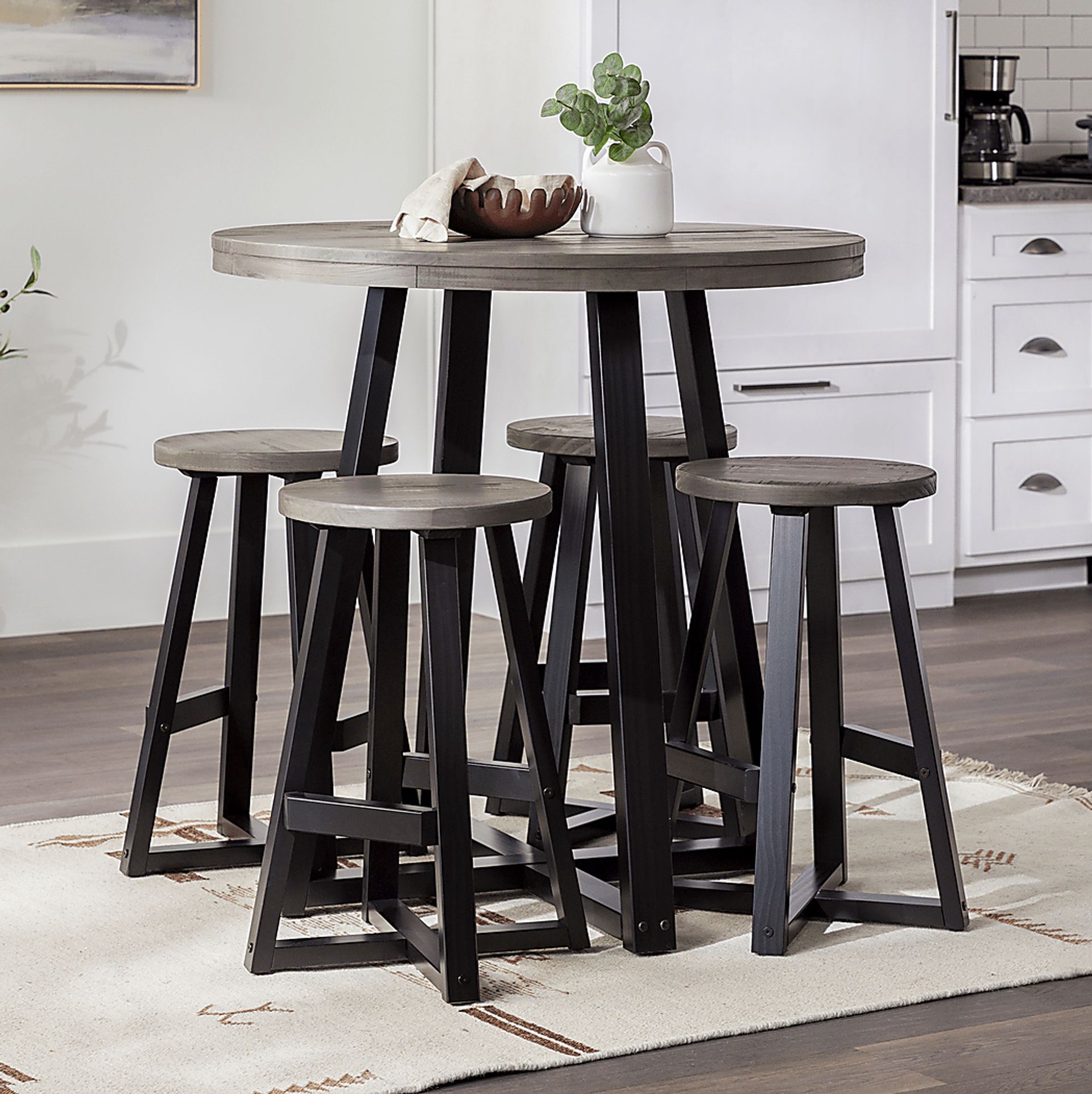 Verdenbruk Gray Counter Height 5 Pc Dining Set - Image 2