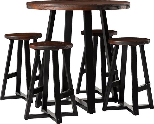 Verdenbruk Mahogany Counter Height 5pc Dining Set - Thumbnail - Image 1