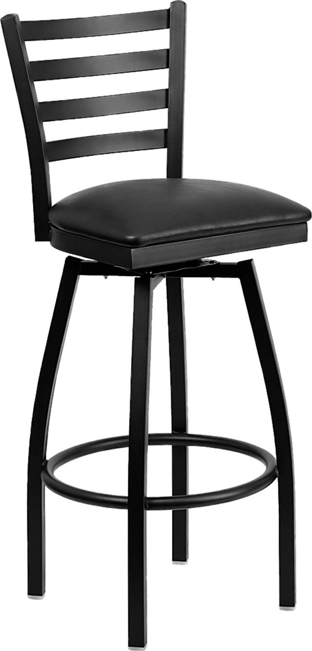 Verdon Black Swivel Barstool - Thumbnail - Image 1