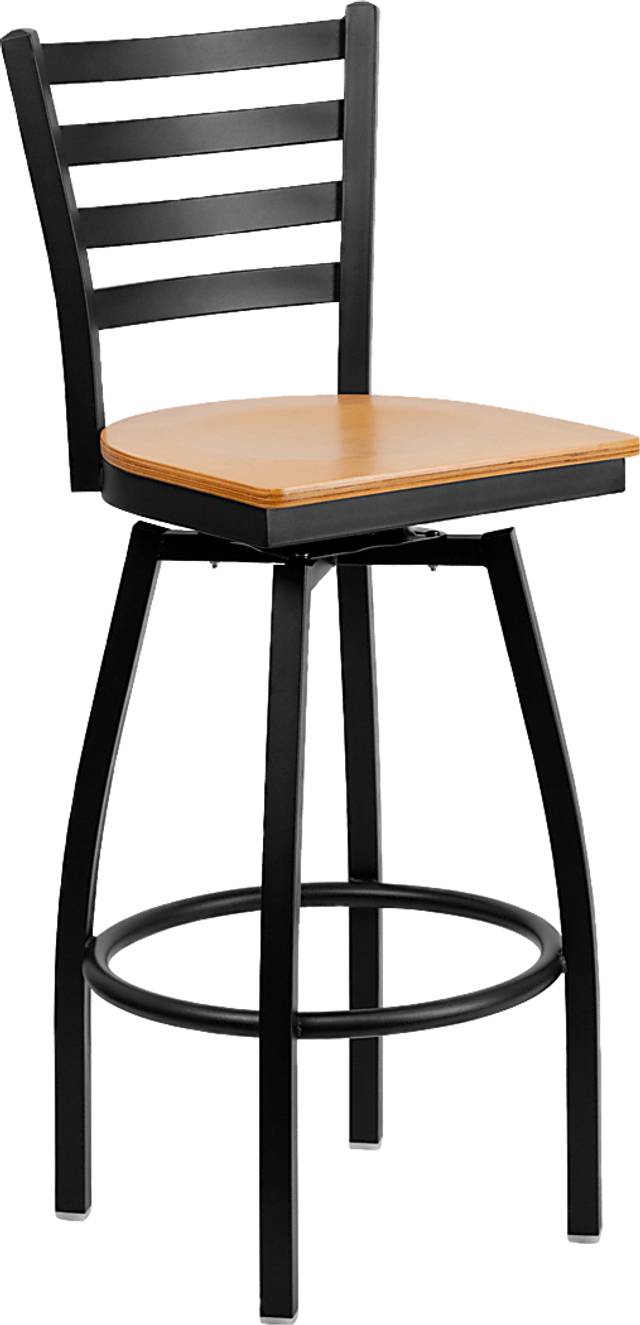 Verdon Black Swivel Barstool - Thumbnail - Image 1
