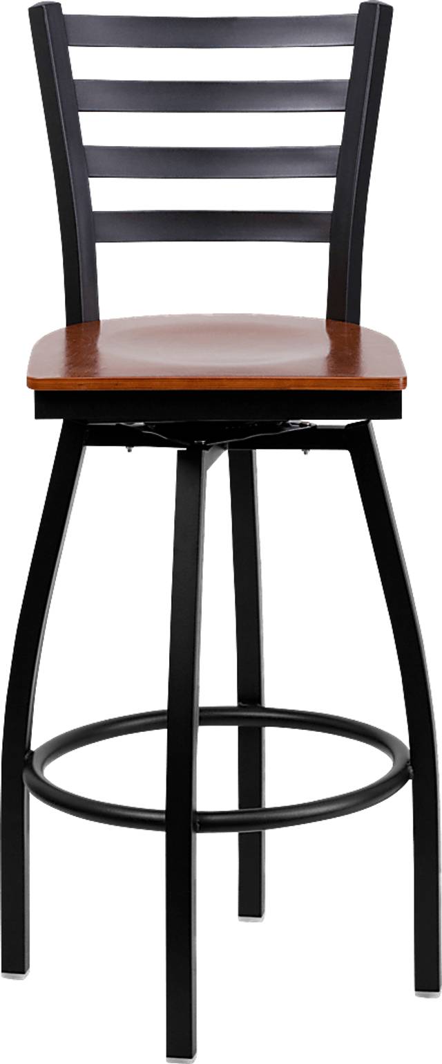 Verdon Brown Swivel Barstool - Thumbnail - Image 2
