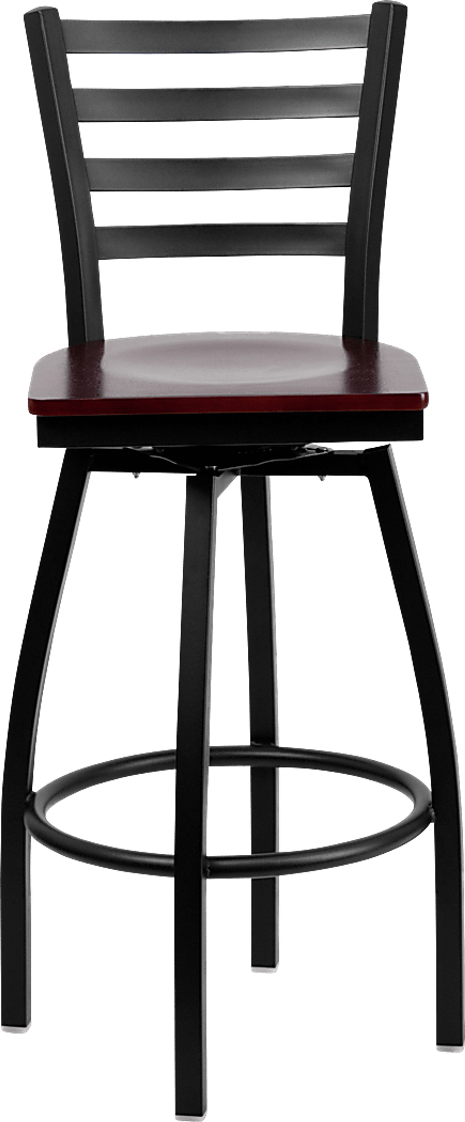 Verdon Mahogany Swivel Barstool - Image 2